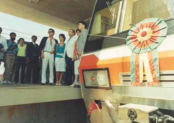 Inauguração oficial do metrô da Trensurb em 2 de março de 1985. Foto: Arquivo RB