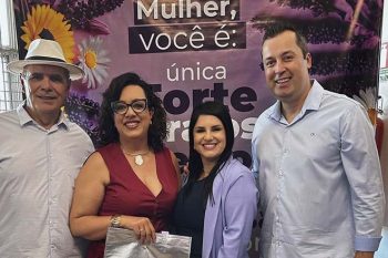 Claudine com Delegado, Cristian e a esposa Fabi Medeiros