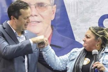 Jussara com o prefeito Cristian, durante a campanha eleitoral de 2024