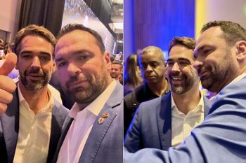 A convite do governador, Dimas foi único deputado com Leite no debate dos presidenciáveis do PSD, em SP