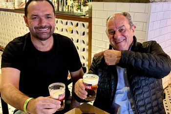 Dimas comemorou aniversário ao lado de Zaffa, em São Paulo, nesta segunda, 4
