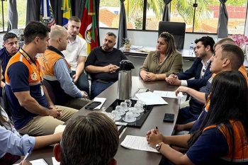 Jussara recebeu coordenador estadual da Defesa Civil, coronel Luciano Chaves Boeira, para tentar prorrogar prazo para uso de recursos não usados na enchente