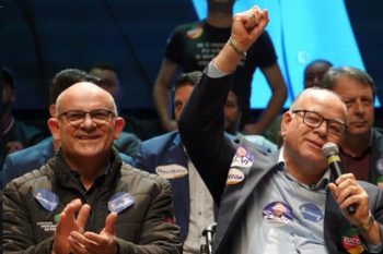 Levi e Paulinho, na convenção do Podemos RS