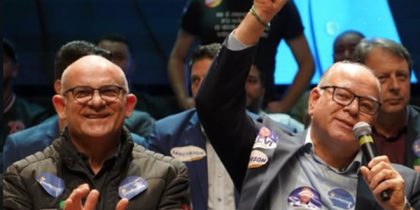 Levi e Paulinho, na convenção do Podemos RS