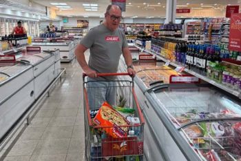 Prefeito Zaffa no supermercado