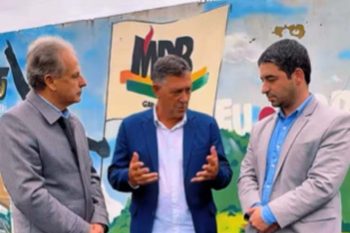 Marco Alba, Beto Bacamarte e Alison, em vídeo postado pelo MDB