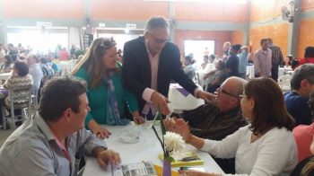 Adelaide e Valter participaram de ventos públicos já no domingo após a convenção do partido