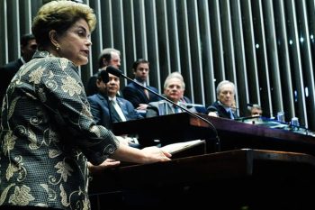 Dilma Rousseff falou ontem ao plenário do Senado sem expectativa de mudança no quadro de votos