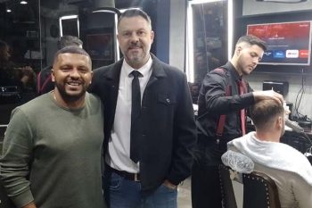 Jader Lewis, proprietário da marca, e Rodrigo Conter, que tem a franquia em Gravataí