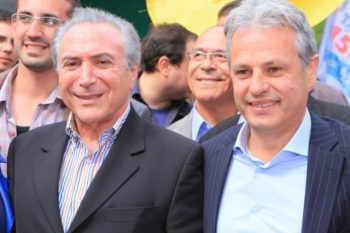 Marco Alba e Michel Temer durante a campanha para prefeitura em 2012 | Divulgação PMDB