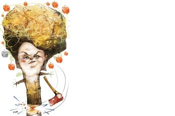 Dilma, na arte de Eulolia Merle que ilustra o artigo no El País