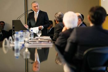Temer, durante seminário em Brasília | Foto BETO BARATA