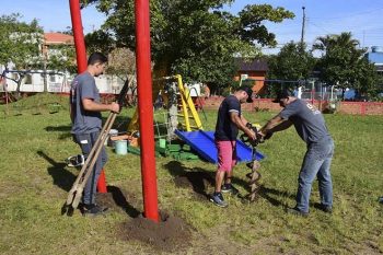 Praça da Cuia, no bairro Marechal Rondon, foi a primeira a receber os equipamentos