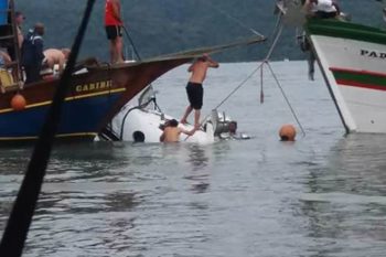 Trabalho de resgate da aeronave em Paraty, na Costa Verde | Foto SONIA BARCELOS