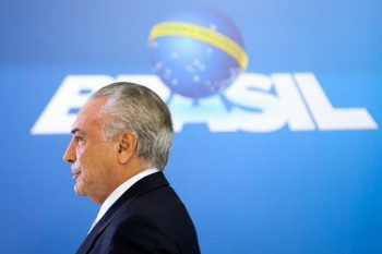 Michel Temer, em pronunciamento há pouco