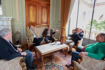 Jones é recebido pelo governador Sartori no Palácio Piratini | Divulgação