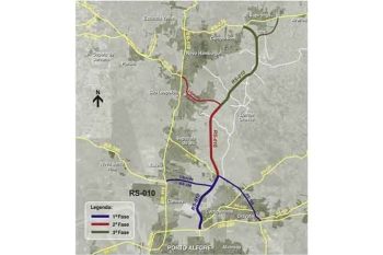 Projeto original da Rodovia do Progresso liga Porto Alegre - a partir da avenida Assis Brasil - com o município de Sapiranga passando por Cachoeirinha.