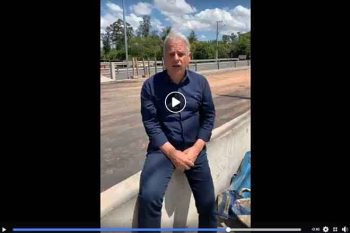 Prefeito de Gravataí, Marco Alba, voltou às pontes para verificar o andamento das obras e bateu o martelo sobre a data da inauguração