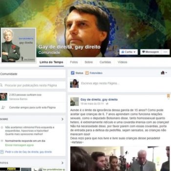 Há várias comunidades dos chamados gays de direita no Facebook