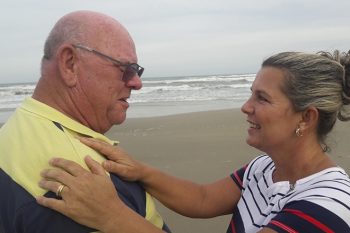 Décio com Maria Inês: vida a dois na praia e cada vez mais lazer e descanso.