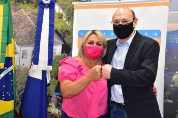 Jussara Caçapava e Miki Breier, na transmissão de cargo