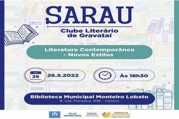 Evento ocorrerá na Biblioteca Pública Municipal Monteiro Lobato, neste dia 26