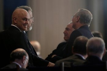 Alexandre de Moraes com Temer e parlamentares no Palácio da Alvorada | Foto UESLEI MARCELINO