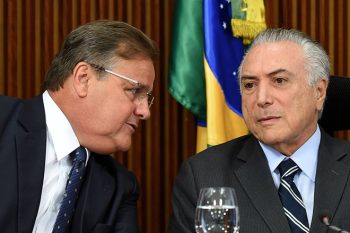 Geddel, quando ainda era ministro, ao lado do presidente Temer