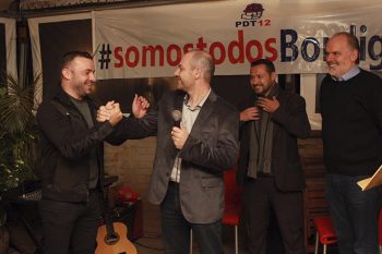 Cláudio Ávila ao lançar Humberto Reis a vice, com Alex Peixe e Daniel Bordignon