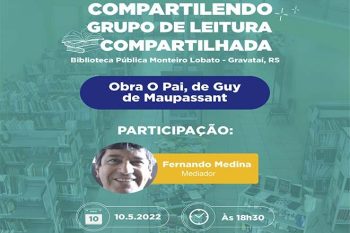Evento será mediado pelo escritor Fernando Medina