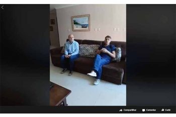Vice-prefeito transmitiu live de casa, ao lado do prefeito Miki Breier