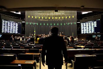 Vista da Câmara dos Deputados durante uma sessão