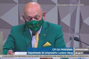 Luciano Hang depondo na CPI da Covid