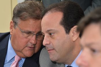 O ministro Geddel Vieira e o deputado André Moura | Foto ANTONIO CRUZ