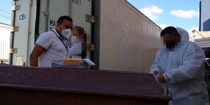 O container de corpos no hospital de Gravataí, em 2021 - Foto: Luís Felipe Teixeira