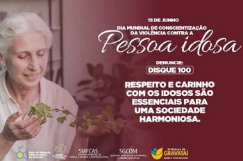Ação visa a alertar a população sobre a importância de denunciar os casos de violência contra os idosos
