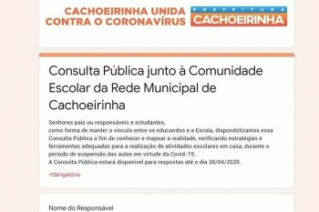 Pesquisa está disponível no site da Prefeitura de Cachoeirinha