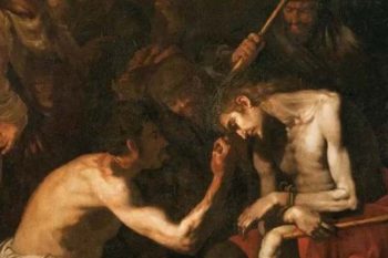 Quadro do século 17, de autor desconhecido, mostra Jesus sendo provocado pouco antes da crucificação