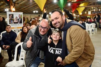 Dimas e Zaffa, no evento de prestação de contas no CTG Aldeia dos Anjos, na noite desta quinta-feira, 3