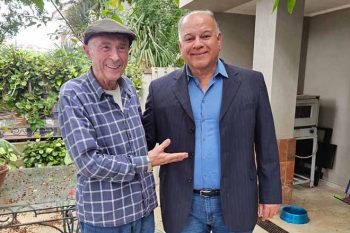 Zambiasi e Dr. Levi, na casa do radialista